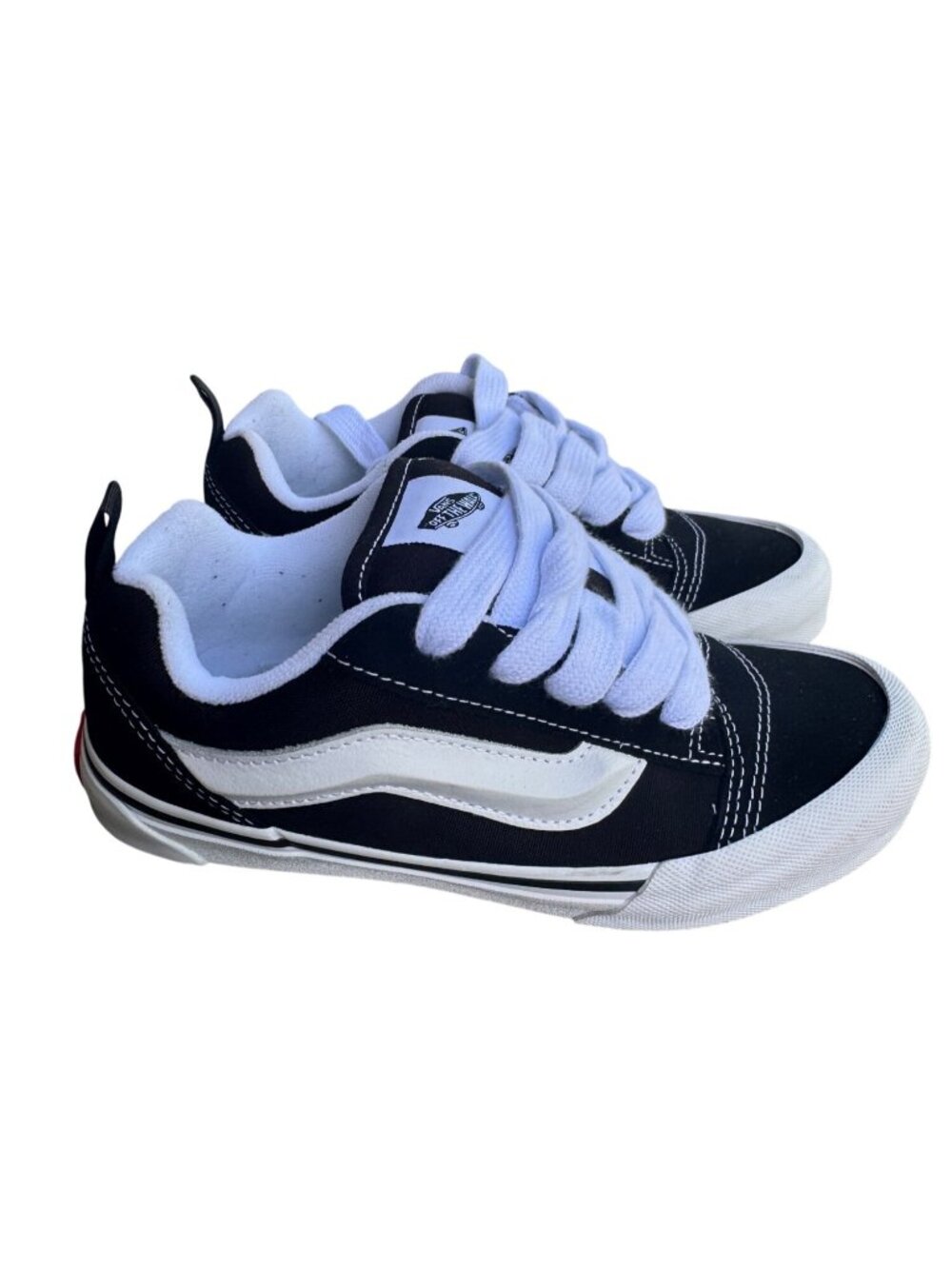Vans Old Skool Black White Suede Canvas Classic Skate Shoes Kids Size 3